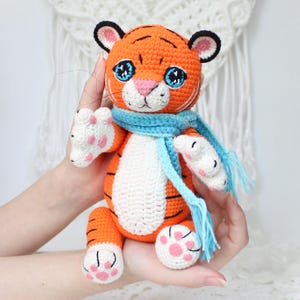 Tiger crochet pattern PDF Amigurumi animal Plush tiger crochet tutorial Safari toy