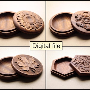 Schmuckschatulle / CNC / Stl Modell / 3D Drucker Modell / Geschenkbox / Orientalischer Stil für CNC Handwerker Computermodell / 3D Modell Ahornblatt Sonnenblume