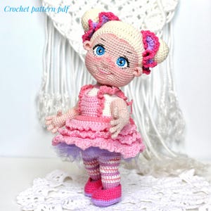 Doll crochet pattern PDF Amigurumi doll Stuffed baby doll crochet tutorial