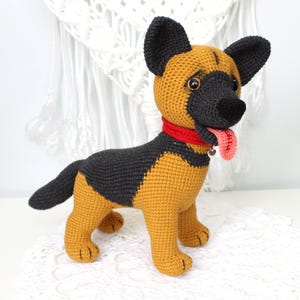 Shepherd dog crochet pattern PDF Amigurumi dog Realistic puppy toy German shepherd