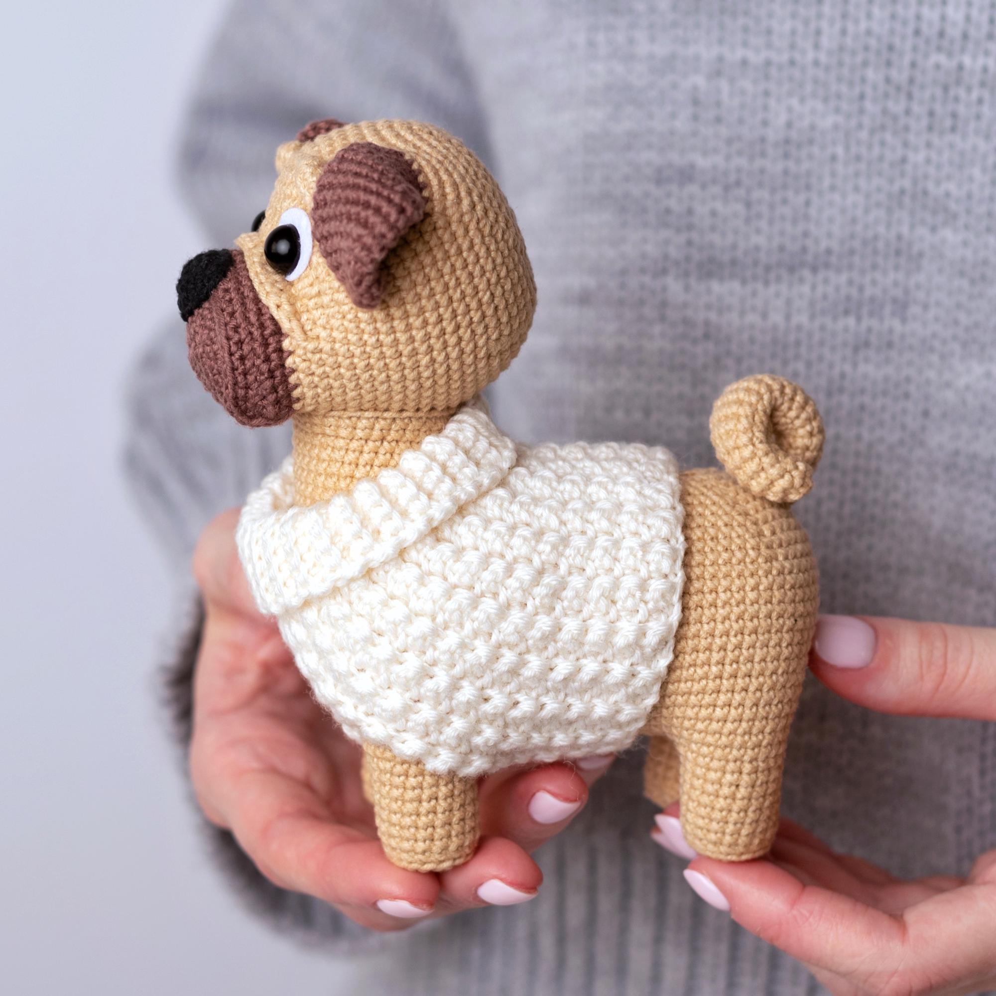 ミニパグ様 パグ.トイプードル編みぐるみハンドメイド