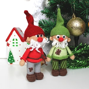 Gnome crochet pattern PDF Amigurumi little gnomes Christmas gnome Holiday toys crochet tutorial