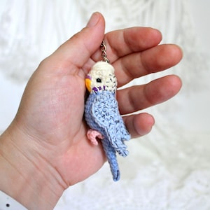 Budgie crochet pattern PDF  Keychain parrot Amigurumi bird toy crochet tutorial