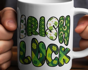 Irish Luck Ceramic Mug – 250ml St. Patrick’s Day Coffee Cup | Shamrock Clover Mug | Festive Irish Gift for March Celebrations