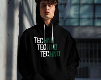 Techno Hoodie: Soft Cotton Blend Rave Festival Wear