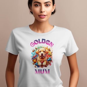 T-shirt pour maman de Golden Retriever. Super cadeau pour la fête des mères