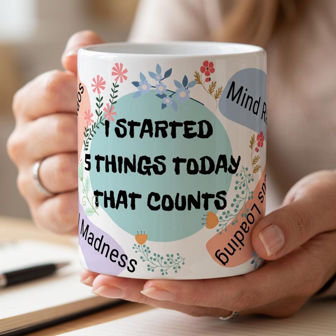 ADHD Mental Health Support Mug - 250ml Glossy Ceramic Coffee Cup - Etsy