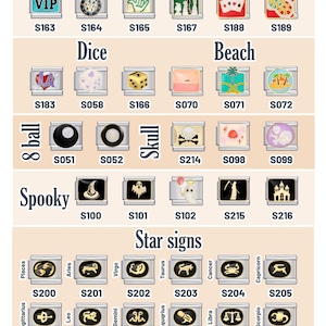 a poster with a bunch of different things on it