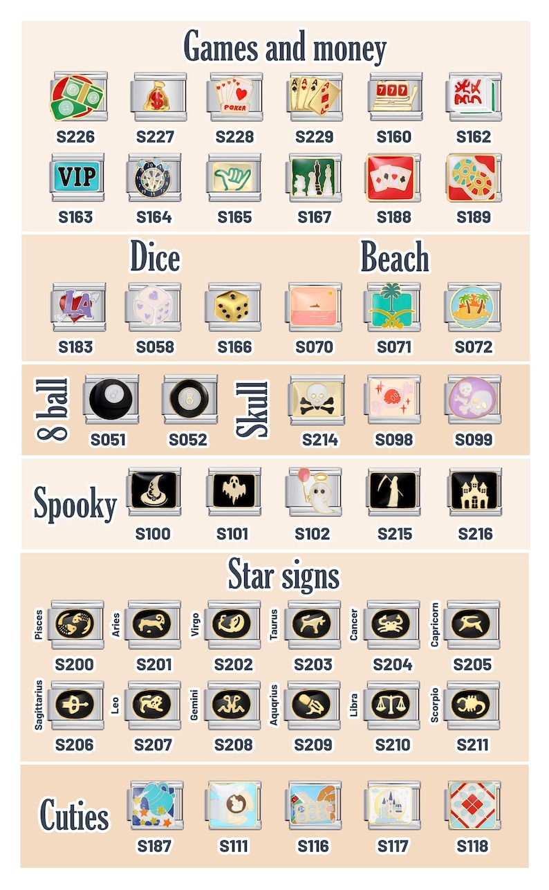 a poster with a bunch of different things on it