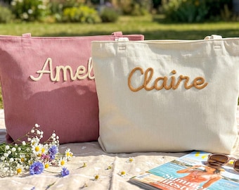 Custom Corduroy Tote Bag, Personalized Bridesmaid Corduroy Tote, Everyday Essential Tote, Gift for Her, Bridesmaid Gift, Travel Tote Bag