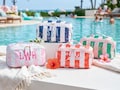 Personalized Embroidered Makeup Bag,Custom Waterproof Cosmetic Pouch,Monogram Striped Clear Coat Toiletry Bag,Bridesmaid Gifts,Gift for Her product logo