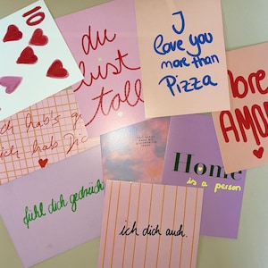 Postkarten Set Liebe / Love / Grußkarten