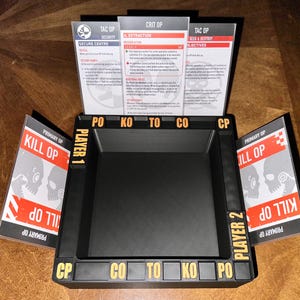 Kill Team 2-Player Dice Tray Game Tracker and Magnetic Miniature Carrier