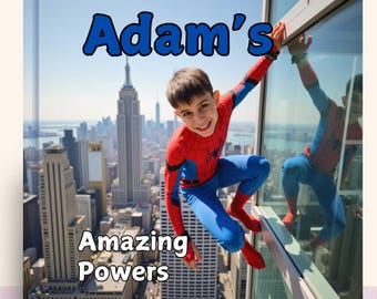 Personalized Superhero Book for Kids, Custom Name Book with Child Photo, Birthday Gift for Boys or Girls, Hardcover and Digital with AI