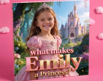 Personalized Princess Story Book, Custom AI Photo, Birthday princess gifts for little girls