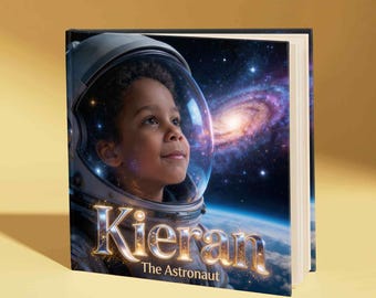 Personalized Astronaut Story Book - Custom Space Gift for Grandson Granddaughter - Birthday Christmas Hardcover Digital