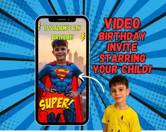 AI Superhero Birthday Video Invitation: Personalized Birthday Animated Invite