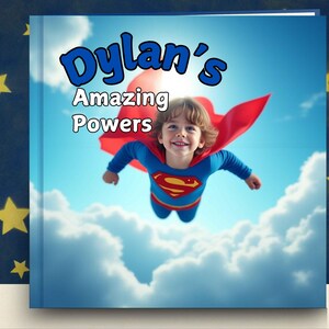 Livre pour enfants IA personnalisé avec photos du nom IA | Thème super-héros | Cadeau pour garçon, cadeau pour fille, cadeau d'anniversaire parfait ! livre pour enfants sur l'IA