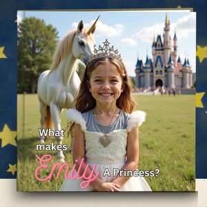 Livre personnalisé pour enfants avec images IA | Histoire de princesse personnalisée pour fille, cadeau d'anniversaire, cadeau de Noël | Histoire de princesse personnalisée