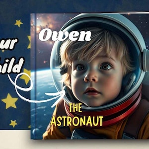 Livre pour enfants personnalisé avec des images IA de votre enfant - Astronaute - Histoire personnalisée pour enfants, enfants, cadeau d'anniversaire, cadeau de Noël