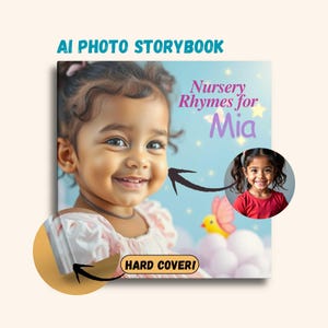 Personalized toddler Nursery Rhyme Book | Custom Baby Gift | Custom name book | Christening Baptism Gift | Keepsake for Baby Girl Boy