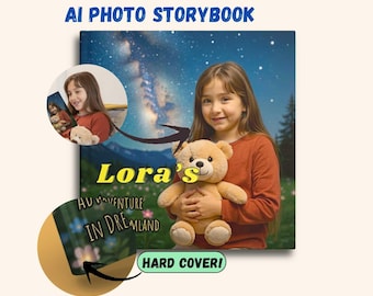 Personalized Kids Book with AI Photos: Custom Bedtime Story, Birthday Gift