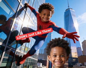 Personalized Superhero Children's Book with Photo, Custom AI Adventure Story