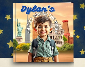 Personalized Kids Books | AI Custom book | Journey Around the World Book gift