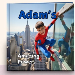Livre de super-héros personnalisé avec nom et photos IA, livre d'histoires de super-héros cadeau pour garçon ou fille, cadeau d'anniversaire personnalisé parfait ! livre pour enfants sur l'IA