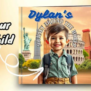 Personalized children's Book with Ai phots | World Journey book gift for kids birthday unique gift idea custom AI Images book of your child