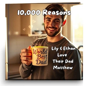 Personalized Father&#39;s Day Book from Child |Custom Book for Dad with AI Photos | Gift for New Dad, Stepdad, or Grandpa | Dad gift book