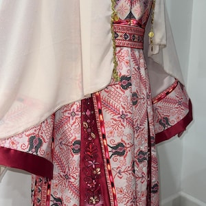middle eastern princess dress Arabian Princess Wedding Gown Maxi Dress S / 54 Inches / Matching Embroidered Scarf (24 X 71 Inches)