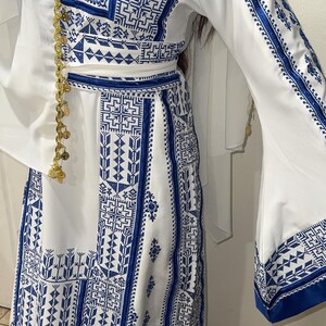 modern jordanian dress Jordanian Embroidery Robe Thob Abaya Women Heritage Traditional Dress