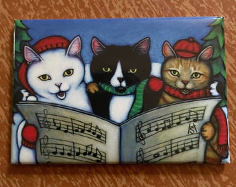 We Wish You a Meowy Christmas 2x3 Cat Refrigerator Magnet