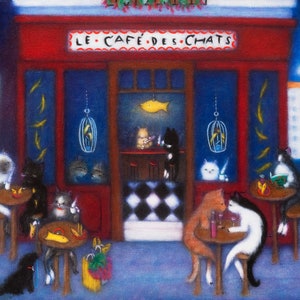 Le Cafe des Chats 2x3 Cat Refrigerator Magnet image 3