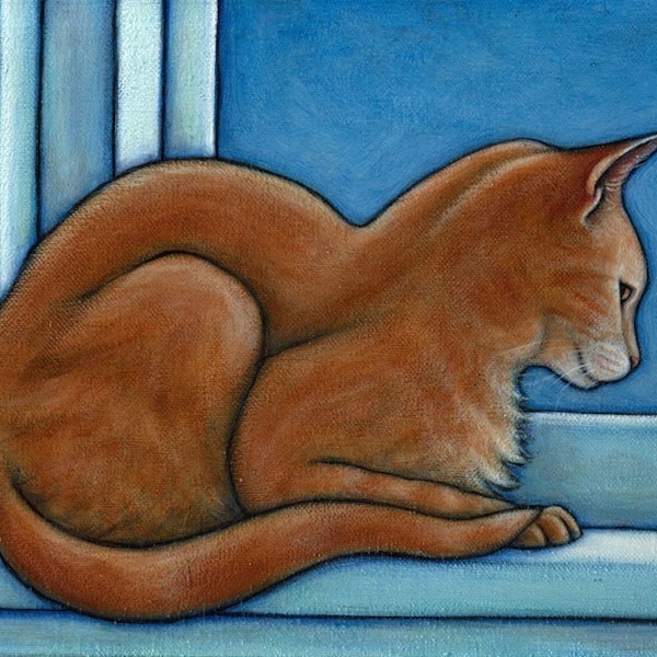 Willy en la ventana.  Impresión de 8 x 10