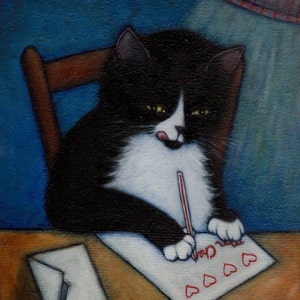 Tuxedo Cat cards. Mon Cheri. Set of 5