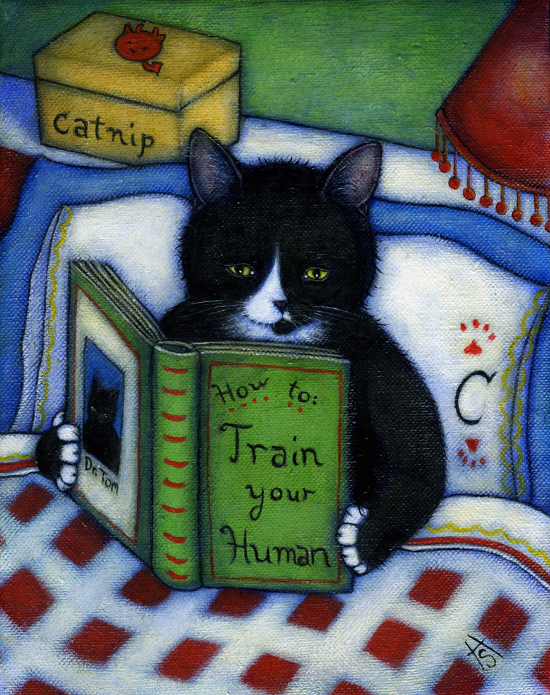 How to Train your Human 2x3 Tuxedo Cat Refrigerator Magnet image 2