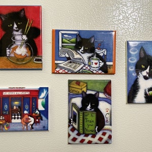 Le Cafe des Chats 2x3 Cat Refrigerator Magnet image 4