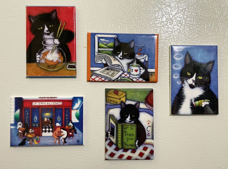 Le Cafe des Chats 2x3 Cat Refrigerator Magnet image 4