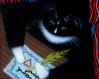 Pappi's Thank You! Tuxedo Cat cards. Set of 5