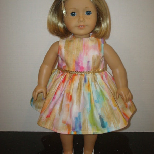 18" Doll Clothes, Fits Like 18" American Girl Doll Clothes, Pastels, Bright colors, Dress, Am girl, ag doll, READY To Ship, fancy dress