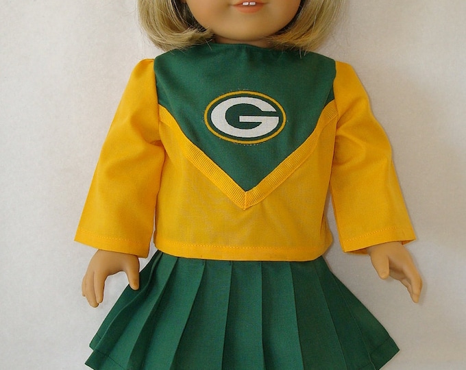 American Girl Doll Clothes/green Bay Packers Cheerleader Etsy