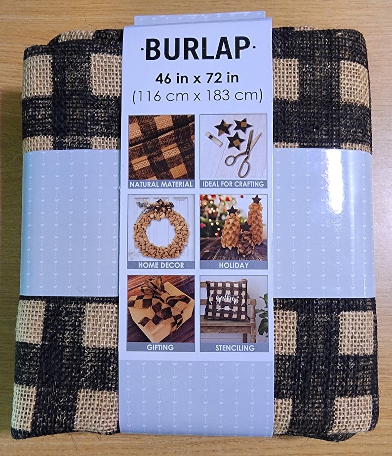 Buffalo Check - Allen Company Burlap Fabric (46" x 72", Precut) image 1