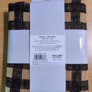 Buffalo Check - Allen Company Burlap Fabric (46" x 72", Precut) image 2