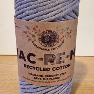 Hazelnut - Macrame Crochet Knit Yarn - Lion Brand (9mm, 77 Yards)