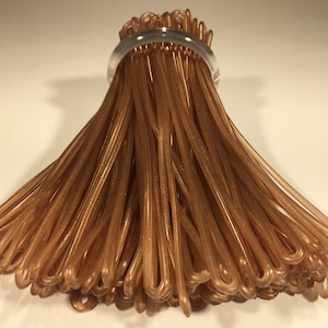 Gold Sparkle - Luggage tag worm loop, 6 inch 100 each