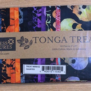 Haunted Batik - Timeless Treasures - Tonga Treats (5x5 Charm Pack 42 Pcs)
