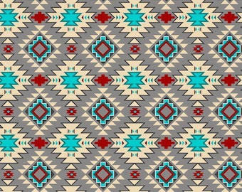Native Southwest-Inspired Aztec - David Textiles Cotton Fabric (1 Yard, Pre-Cut)