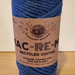 Mallard - Macrame Crochet Knit Yarn - Lion Brand (9mm, 77 Yards)